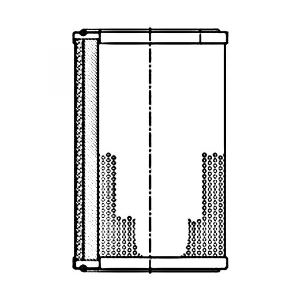 WIX® - 16.18" x 10.63" x 7.63" Industrial Outside-In Microglass Oil-Air Separator Cartridge