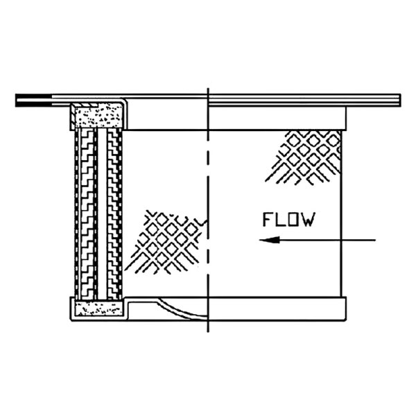 WIX® - 12.75" x 13.25" x 10.62" x 7.12" Industrial Outside-In Microglass Oil-Air Separator Cartridge
