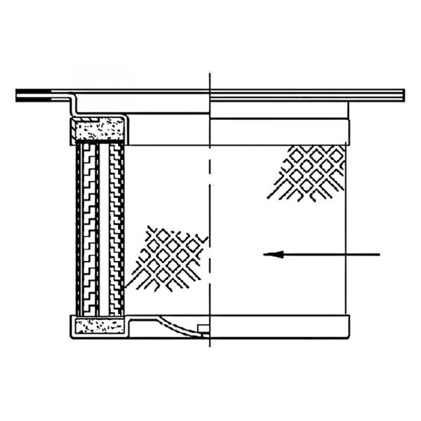WIX® - 13" x 8.5" x 5.75" x 2.75" Industrial Outside-In Microglass Oil-Air Separator Cartridge