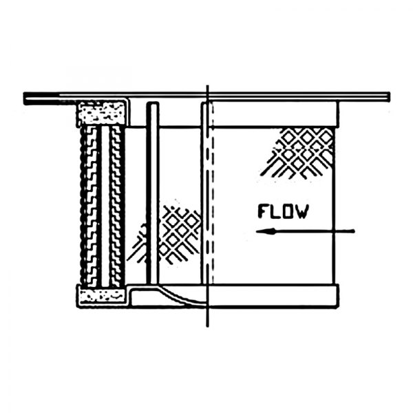 WIX® - 14.12" x 17.12" x 14.88" x 11.4" Industrial Outside-In Microglass Oil-Air Separator Cartridge
