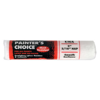Wooster® - Painters Choice™ 9" x 3/16" White Fabric Paint Roller Cover