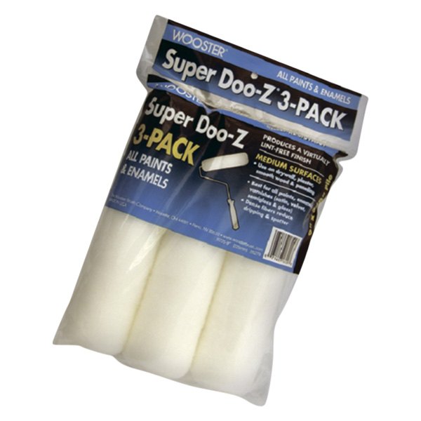 Wooster® - Super Doo-Z™ 9" x 3/8" White Fabric Paint Roller Cover (3 Pieces)