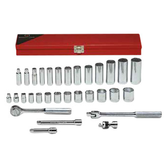 Wright Tool Company® - 3/8" Drive 6-Point SAE Standard Deep Socket Set 31 Pieces