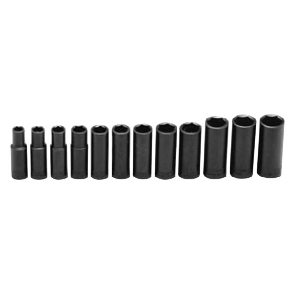 Wright Tool Company® - (12 Pieces) 3/8" Drive Metric 6-Point Impact U-Joint Set