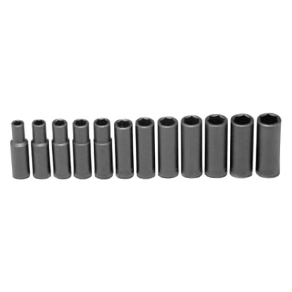 Wright Tool Company® - (12 Pieces) 1/2" Drive Metric 6-Point Impact Socket Set