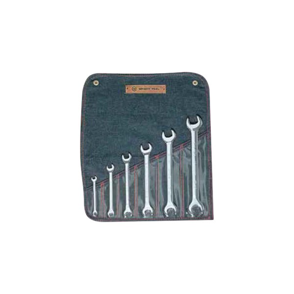 Wright Tool Company® - 6-piece 1/4" to 15/16" Rounded Full Polished Double Open End Wrench Set
