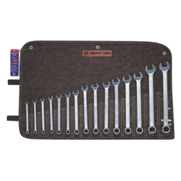 Wright Tool Company® - 15-piece 7 to 22 mm 12-Point Straight Combination Wrench Set