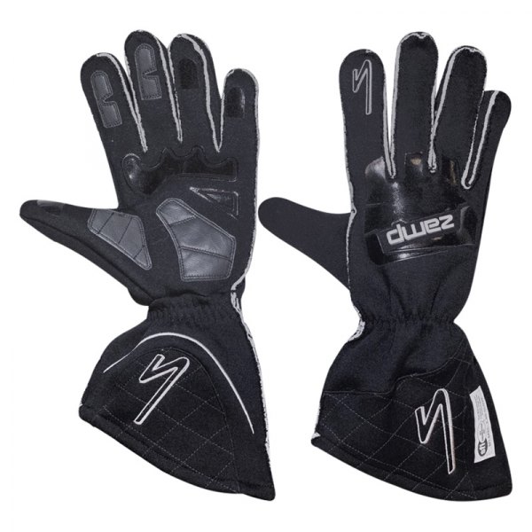Zamp® - Large ZR-50 SFI 3.3/5 Race Black Synthetic Leather Gloves