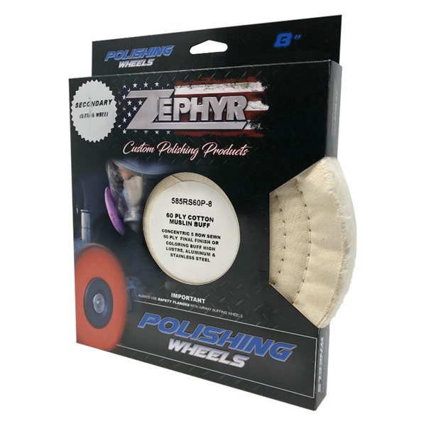Zephyr® - 10" 60-Ply Cotton Muslin Buffing Wheel